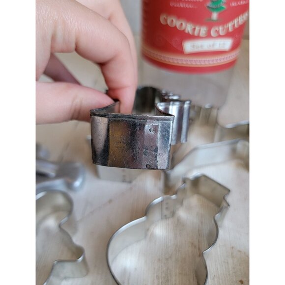 Vintage cookie cutters snowman tree candy cane candle kitchen‎ Xmas accessory - Picture 12 of 13
